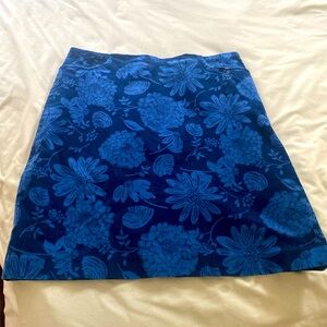 Lilly Pulitzer Blue Floral Skirt